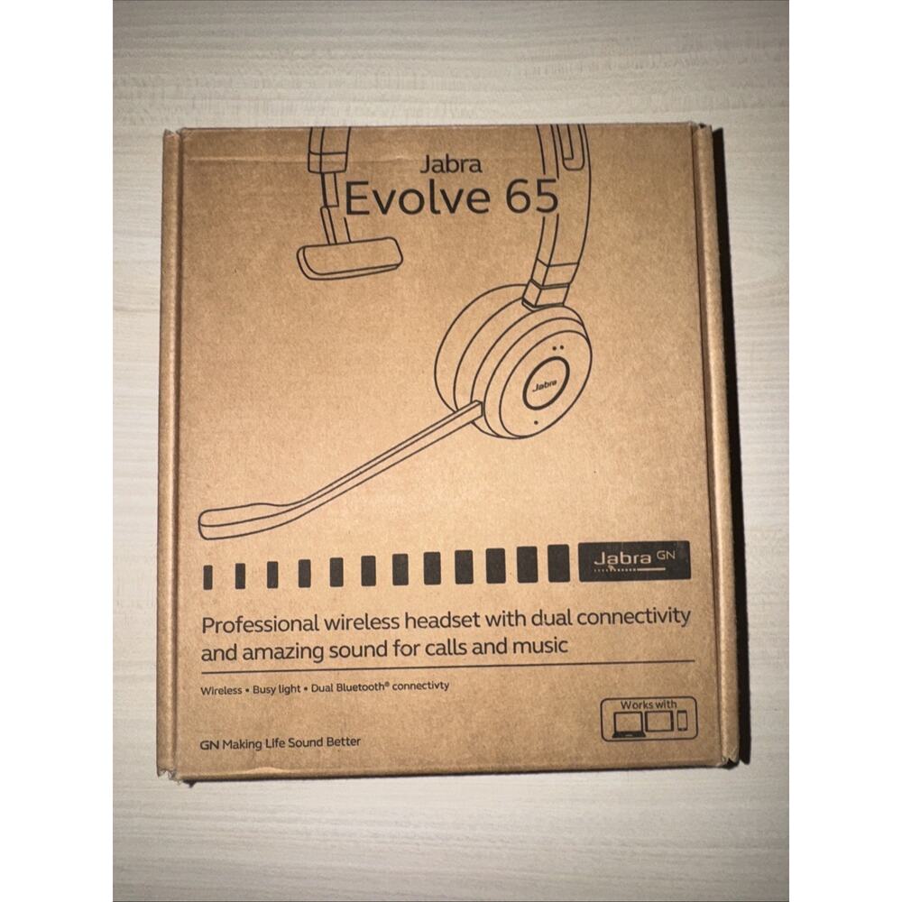 Jabra Evolve 65 SE Mono Wireless Headset - Bluetooth Headset with